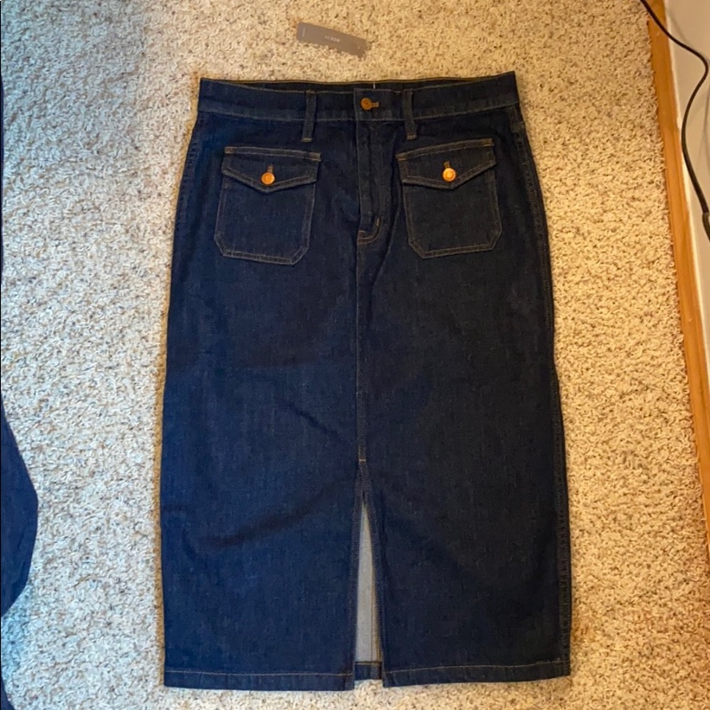 J.Crew denim pencil skirt